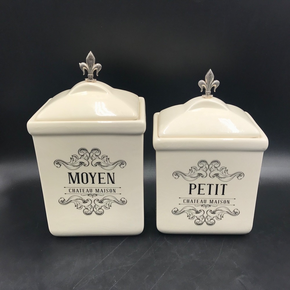 American Atelier Chateau Canister Set of 2 French Country